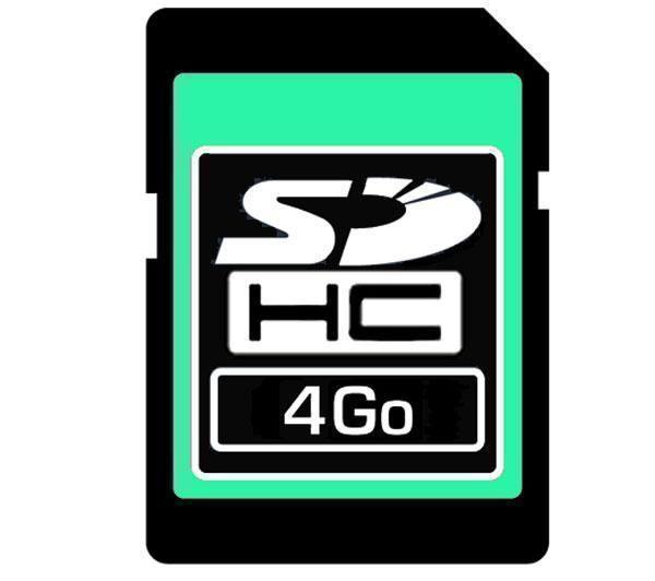 Cartão de memória SDHC 4 GB